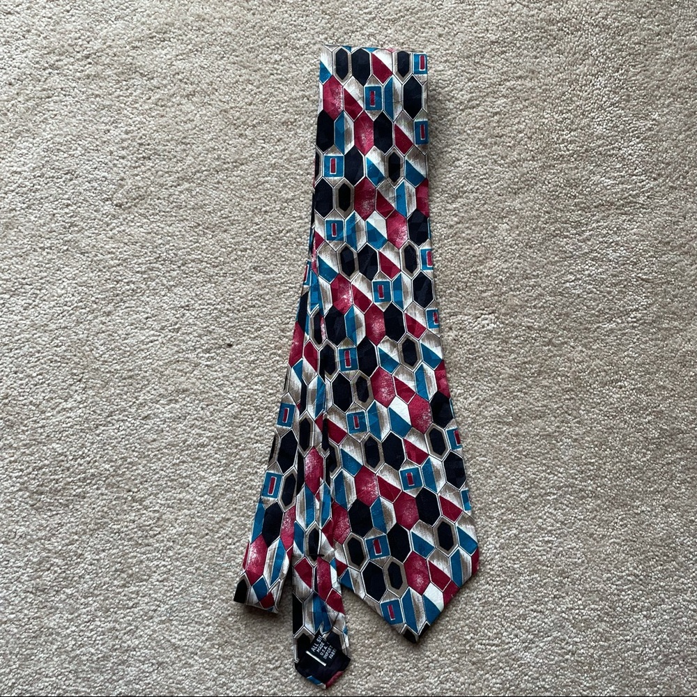 Vintage Ferracci patterned silk tie